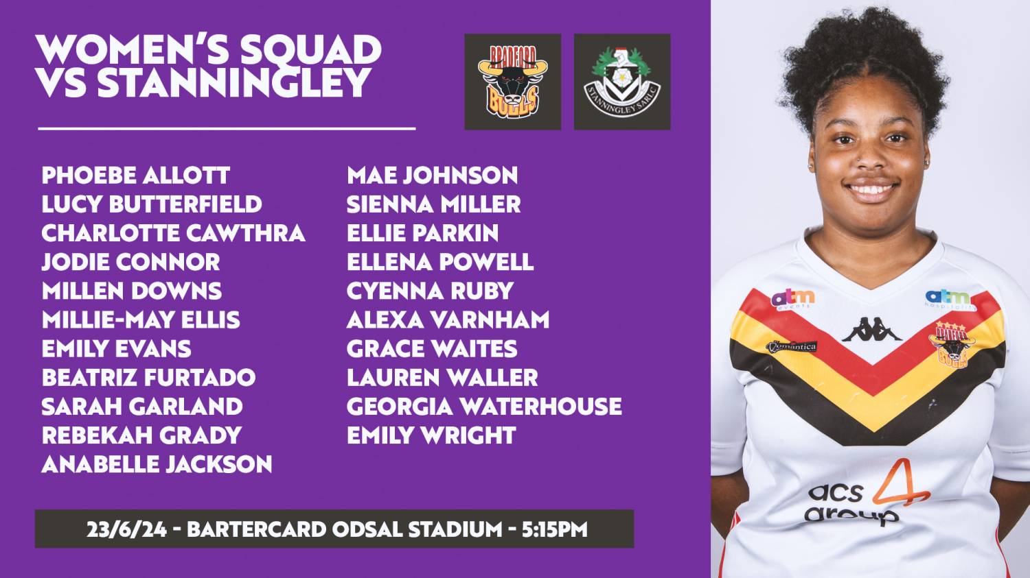 Women S Squad Named For Stanningley Clash