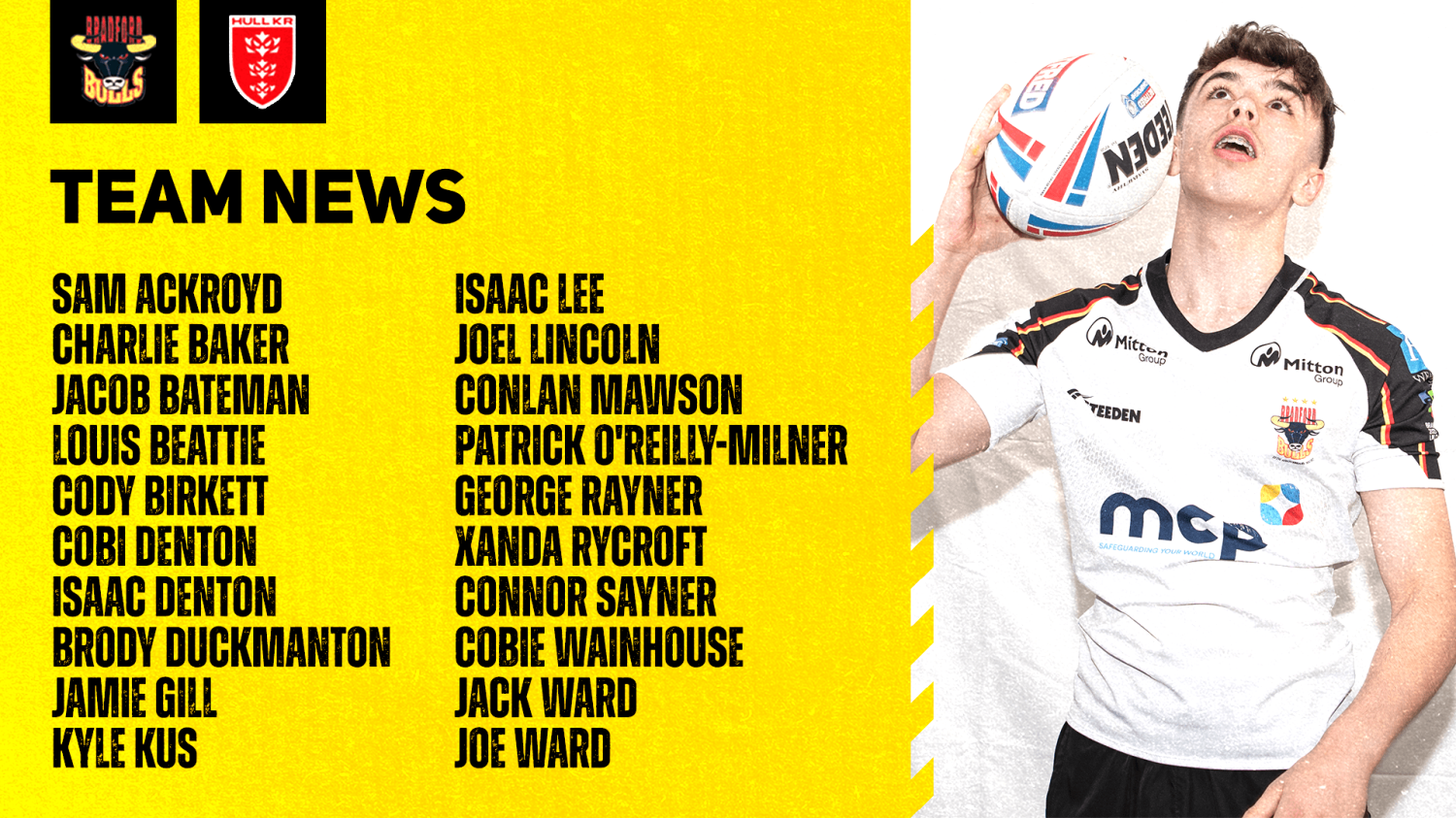 Mennell Names Squad For Hull Kr Clash 