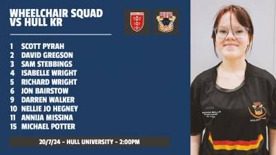 WHEELCHAIR SQUAD NAMED FOR KR CLASH