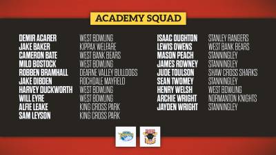 ACADEMY SQUAD NAMED FOR RHINOS CLASH