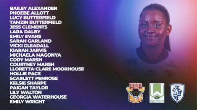 WOMEN'S SQUAD NAMED FOR ROVERS CLASH