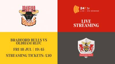 BULLS VS OLDHAM TO BE STREAMED