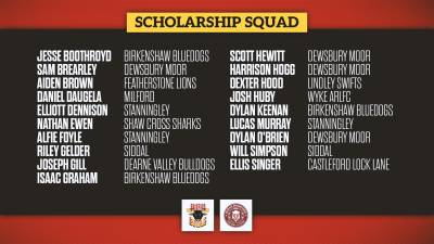 SCHOLARSHIP SQUAD NAMED FOR SEASON FINALE