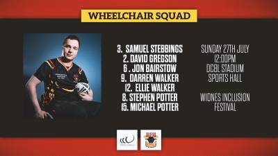 WHEELCHAIR SQUAD NAMED FOR WIDNES CLASH