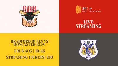 BULLS VS DONCASTER TO BE STREAMED