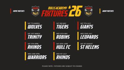 2026 ACADEMY FIXTURES REVEALED